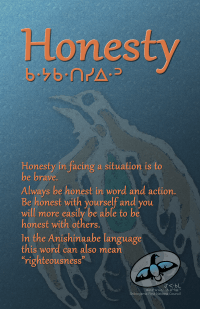 Seven Grandfather Teachings poster: Honesty